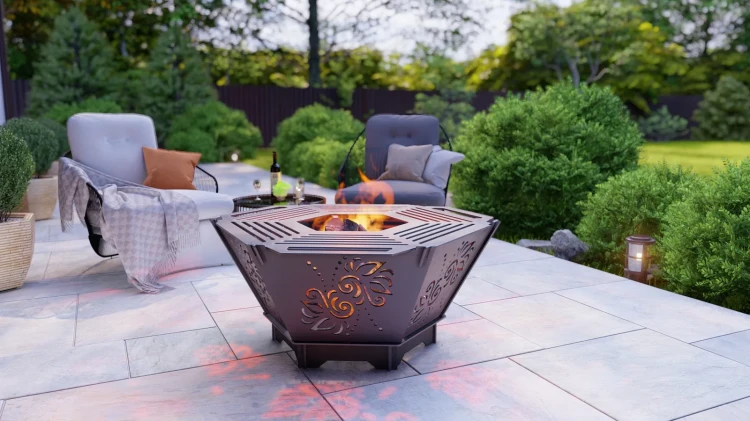 Palenisko HEXAGON 5w1 — wzór kwiaty